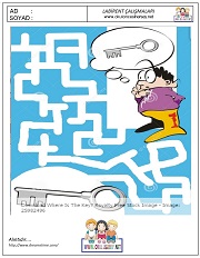 okul öncesi labirent bulmacai çalışma sayfaları